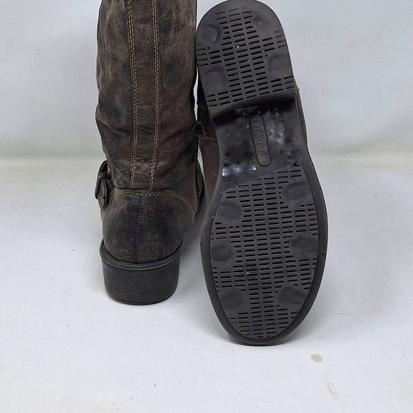 Decree Distressed Brown Combat Boots Sz 10.5 - Picture 4 of 4